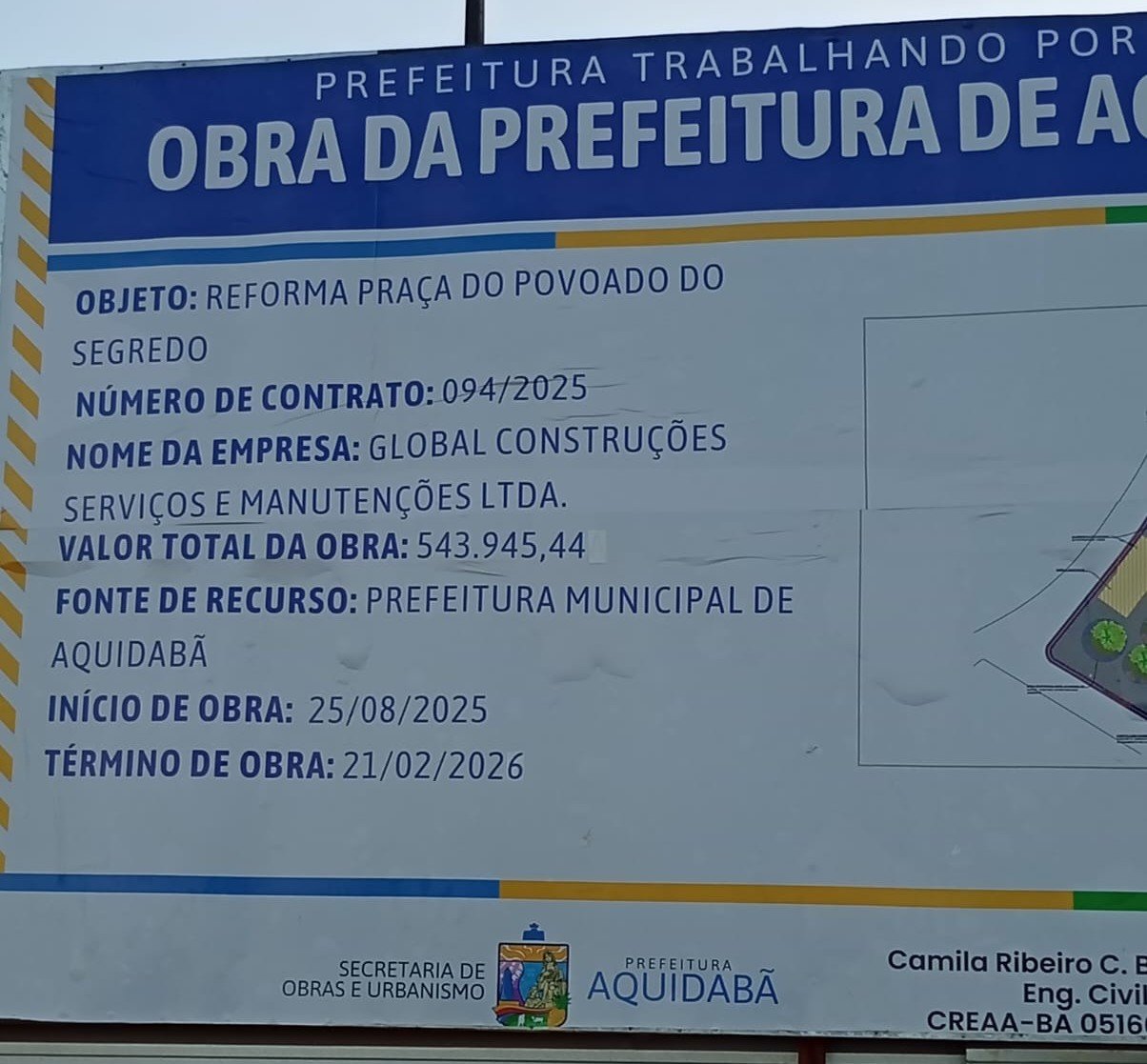 Placa da Praça do Segredo